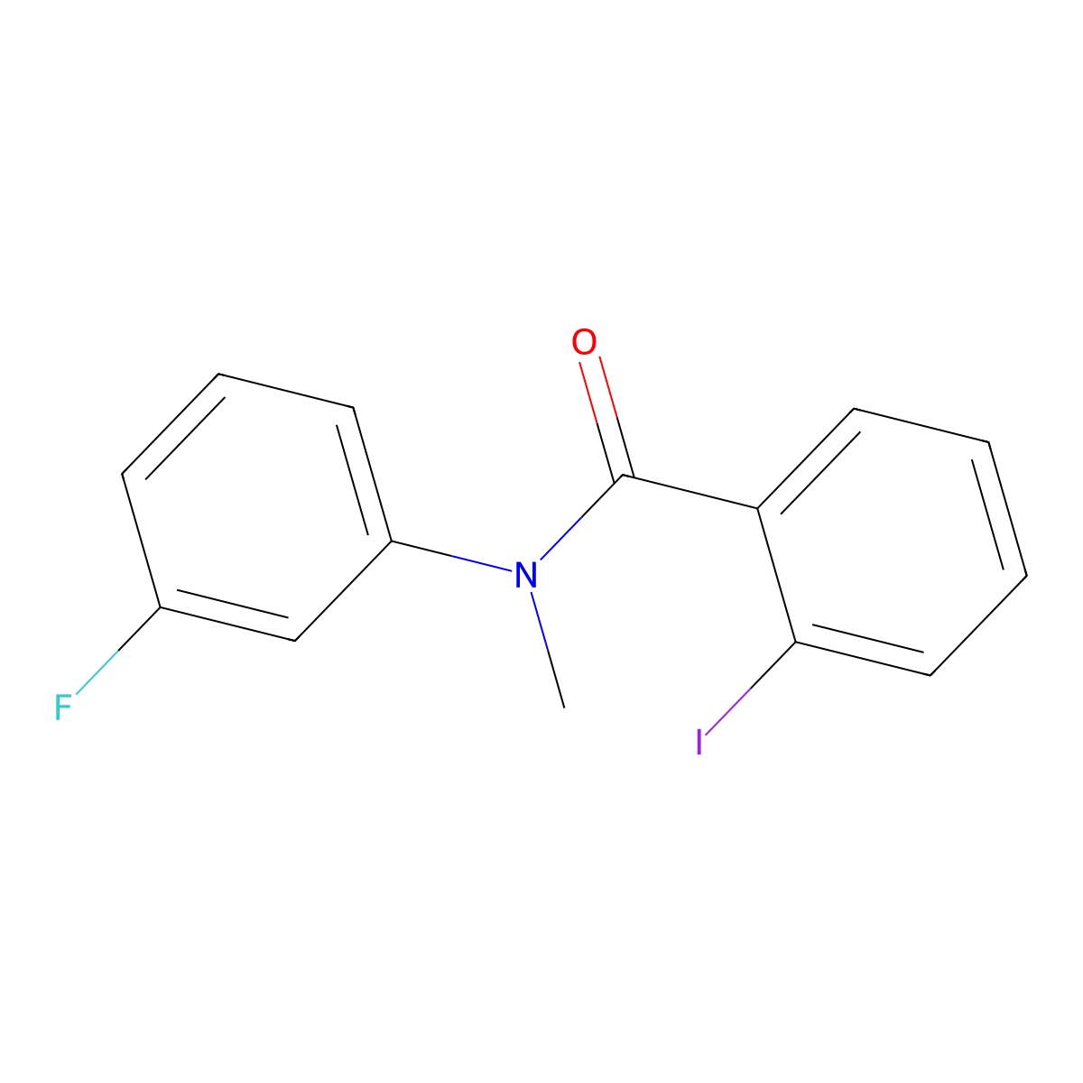 N-(3-fluorophenyl)-2-iodo-N-methylbenzamide molecular structure, CAS 1457092-97-5