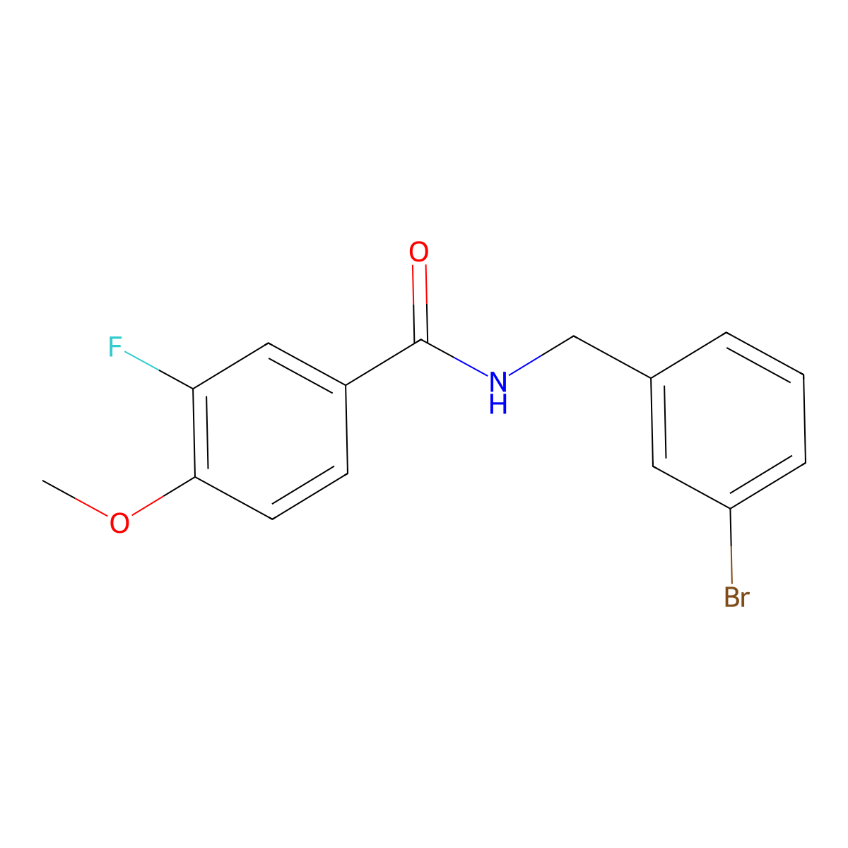 N-(3-bromobenzyl)-3-fluoro-4-methoxybenzamide molecular structure, CAS 1457161-96-4