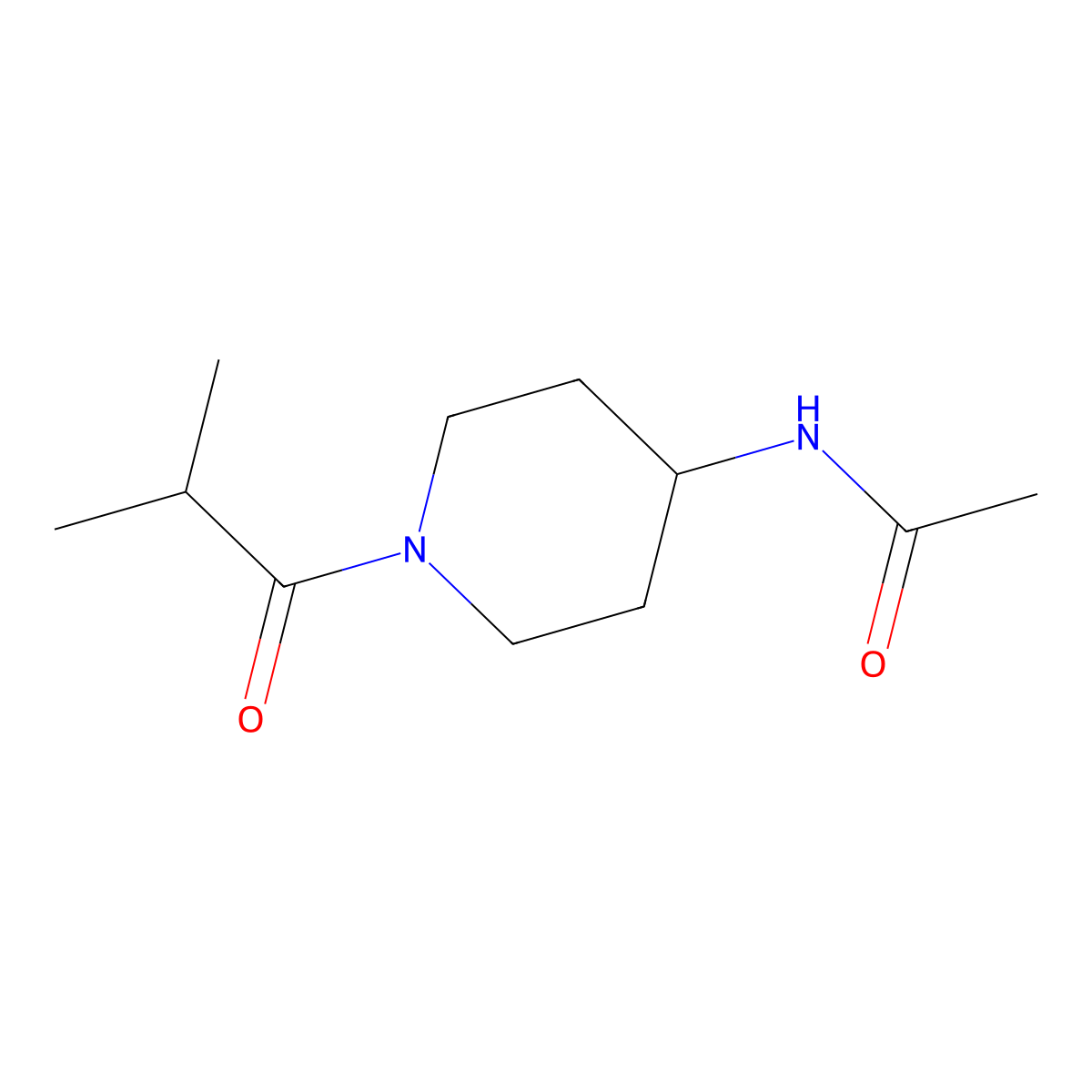 N-(1-isobutyrylpiperidin-4-yl)acetamide molecular structure, CAS 1457171-35-5
