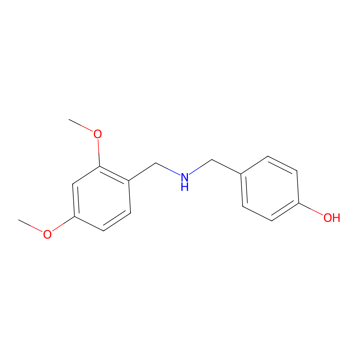 4-[[(2,4-Dimethoxyphenyl)methylamino]methyl]phenol molecular structure, CAS 1457191-33-1