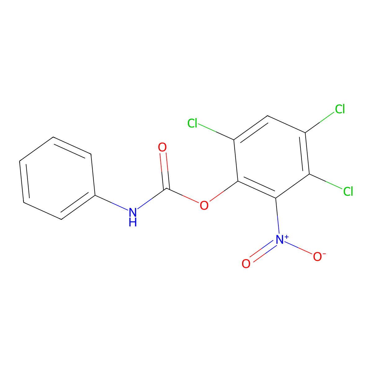 Phenol, 2-nitro-3,4,6-trichloro-, phenylcarbamate molecular structure, CAS 14572-56-6