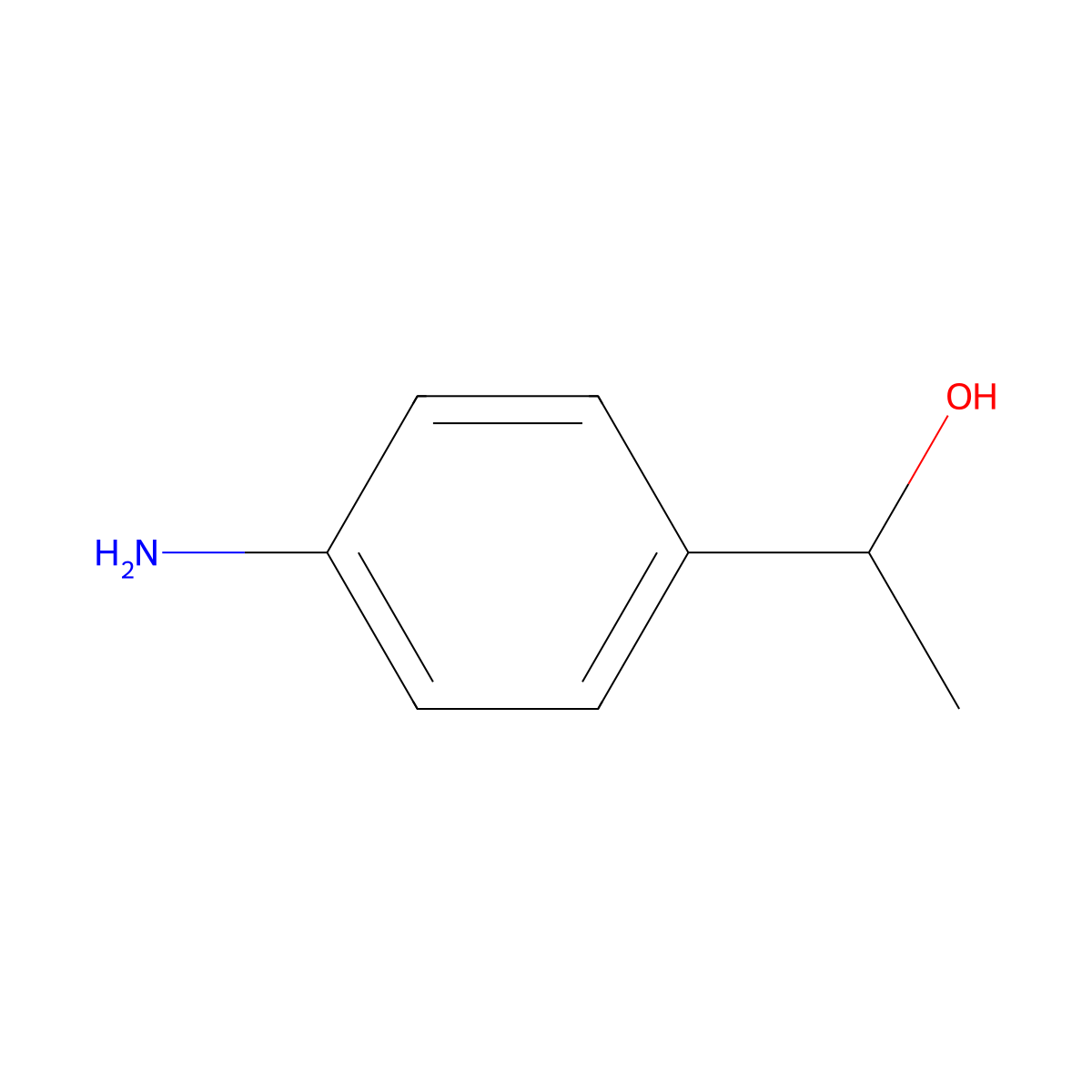 4-Amino-alpha-methylbenzenemethanol molecular structure, CAS 14572-89-5