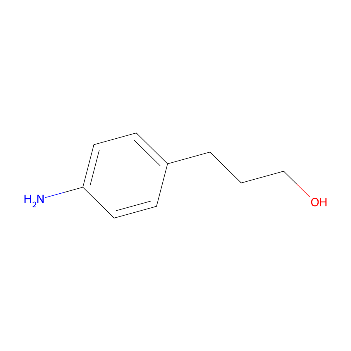 4-Aminobenzenepropanol molecular structure, CAS 14572-92-0