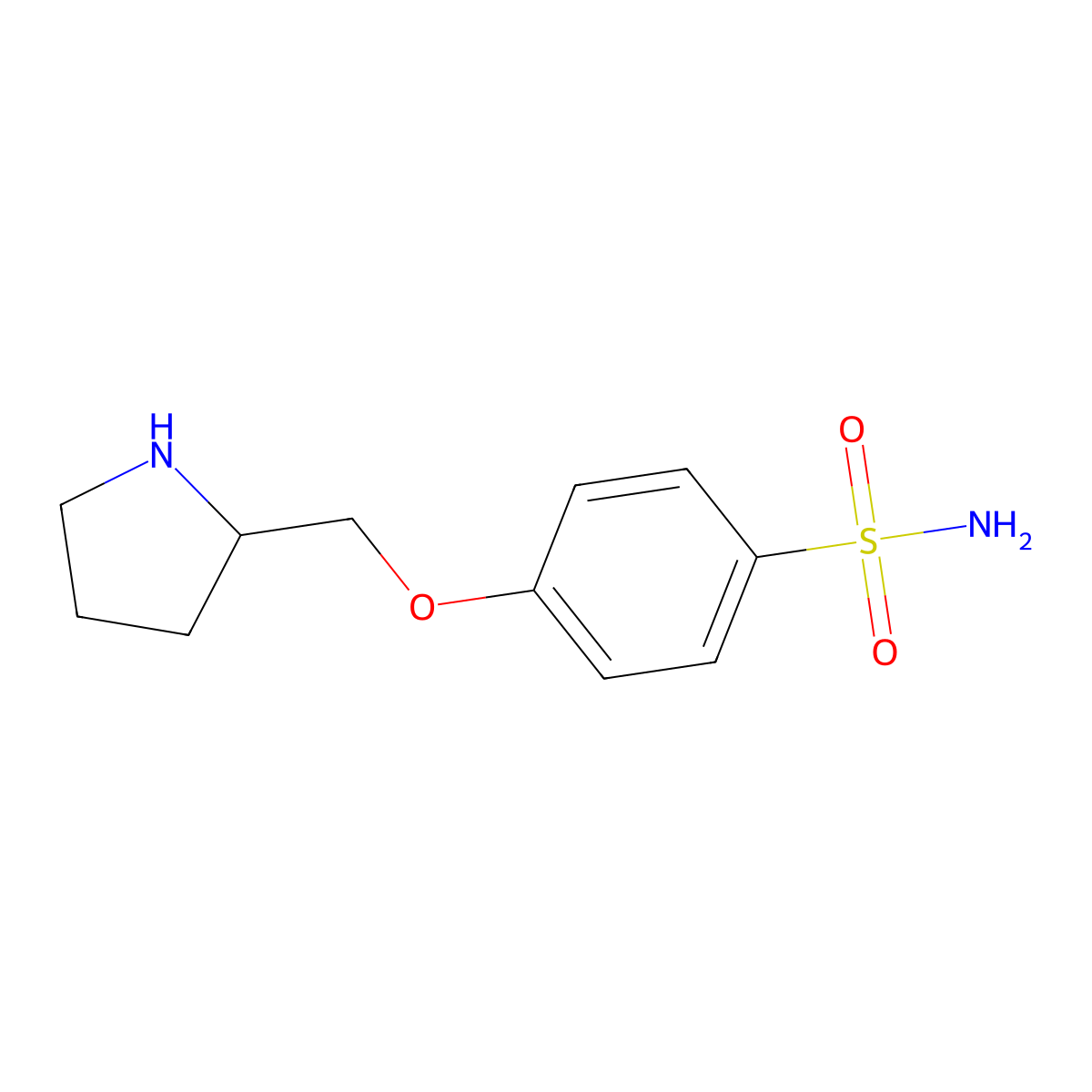 4-[(Pyrrolidin-2-yl)methoxy]benzene-1-sulfonamide molecular structure, CAS 1457244-49-3