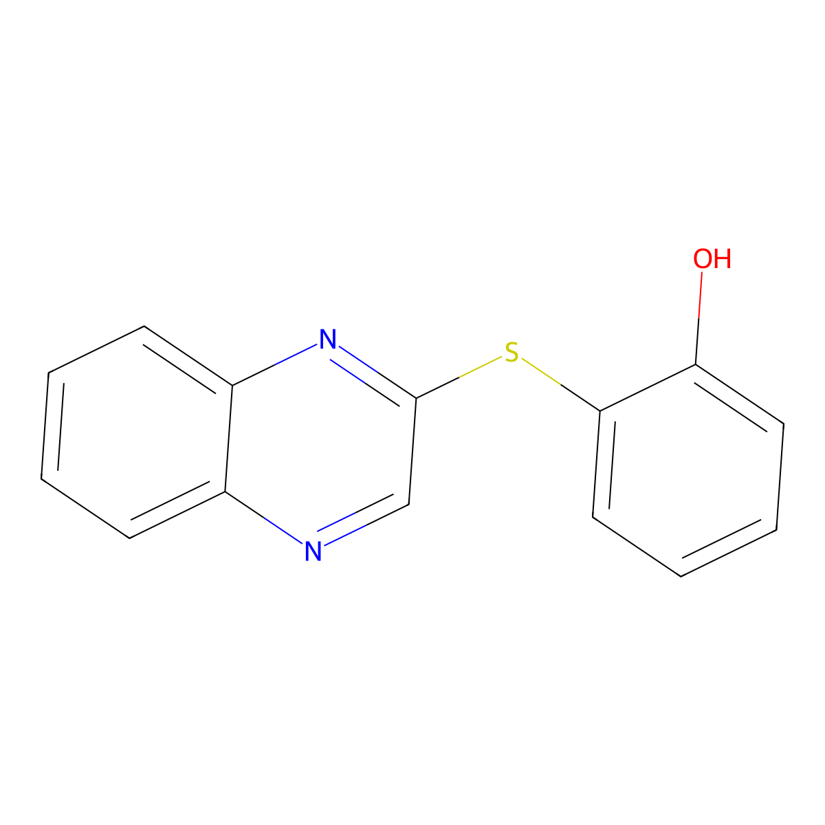2-(Quinoxalin-2-ylsulfanyl)phenol molecular structure, CAS 1457262-97-3