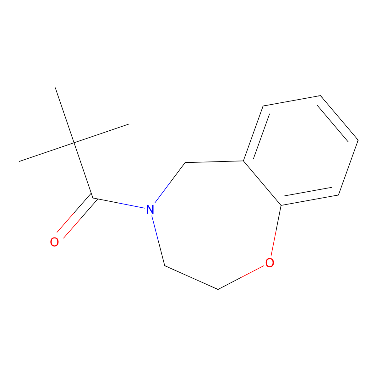 2,2-Dimethyl-1-(2,3,4,5-tetrahydro-1,4-benzoxazepin-4-yl)propan-1-one molecular structure, CAS 1457272-96-6