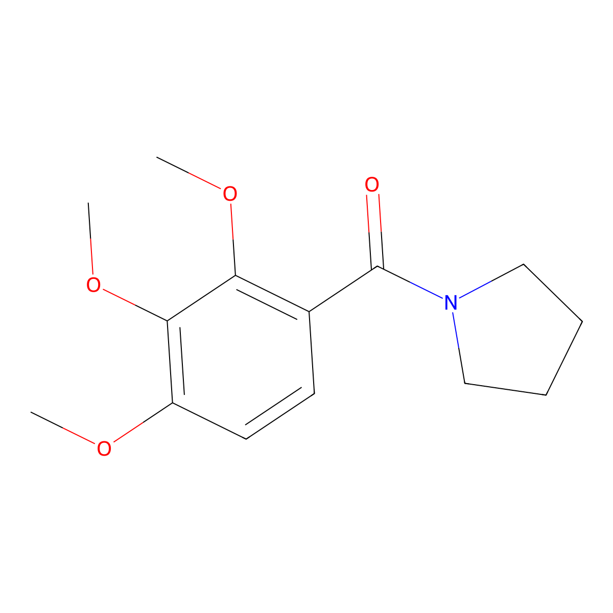 Pyrrolidin-1-yl(2,3,4-trimethoxyphenyl)methanone molecular structure, CAS 1457287-77-2