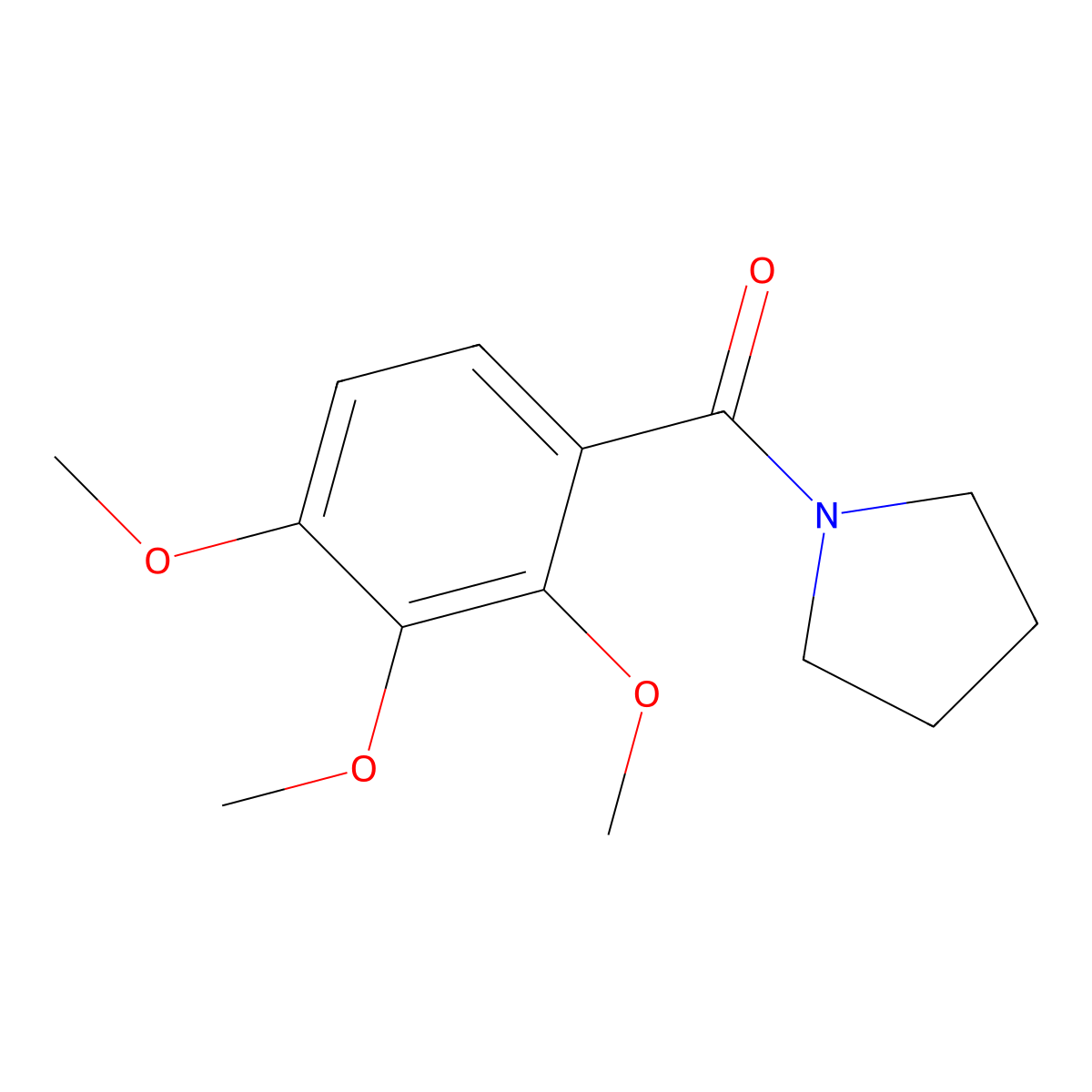 Pyrrolidin-1-yl(2,3,4-trimethoxyphenyl)methanone molecular structure, CAS 1457287-77-2