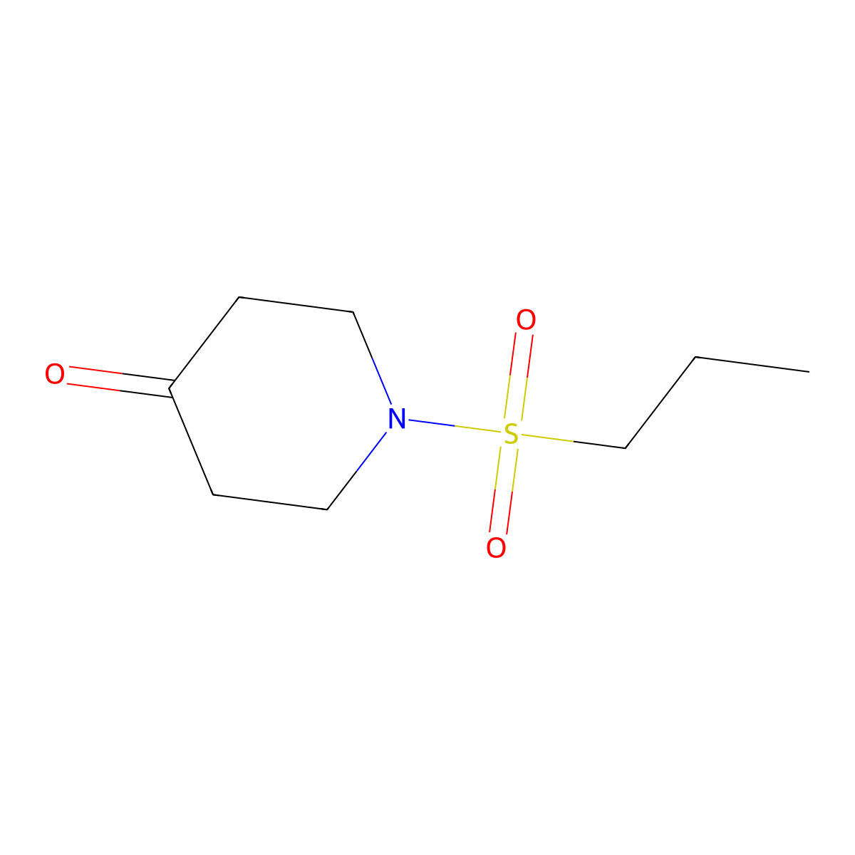 1-(Propylsulfonyl)piperidin-4-one molecular structure, CAS 145729-18-6