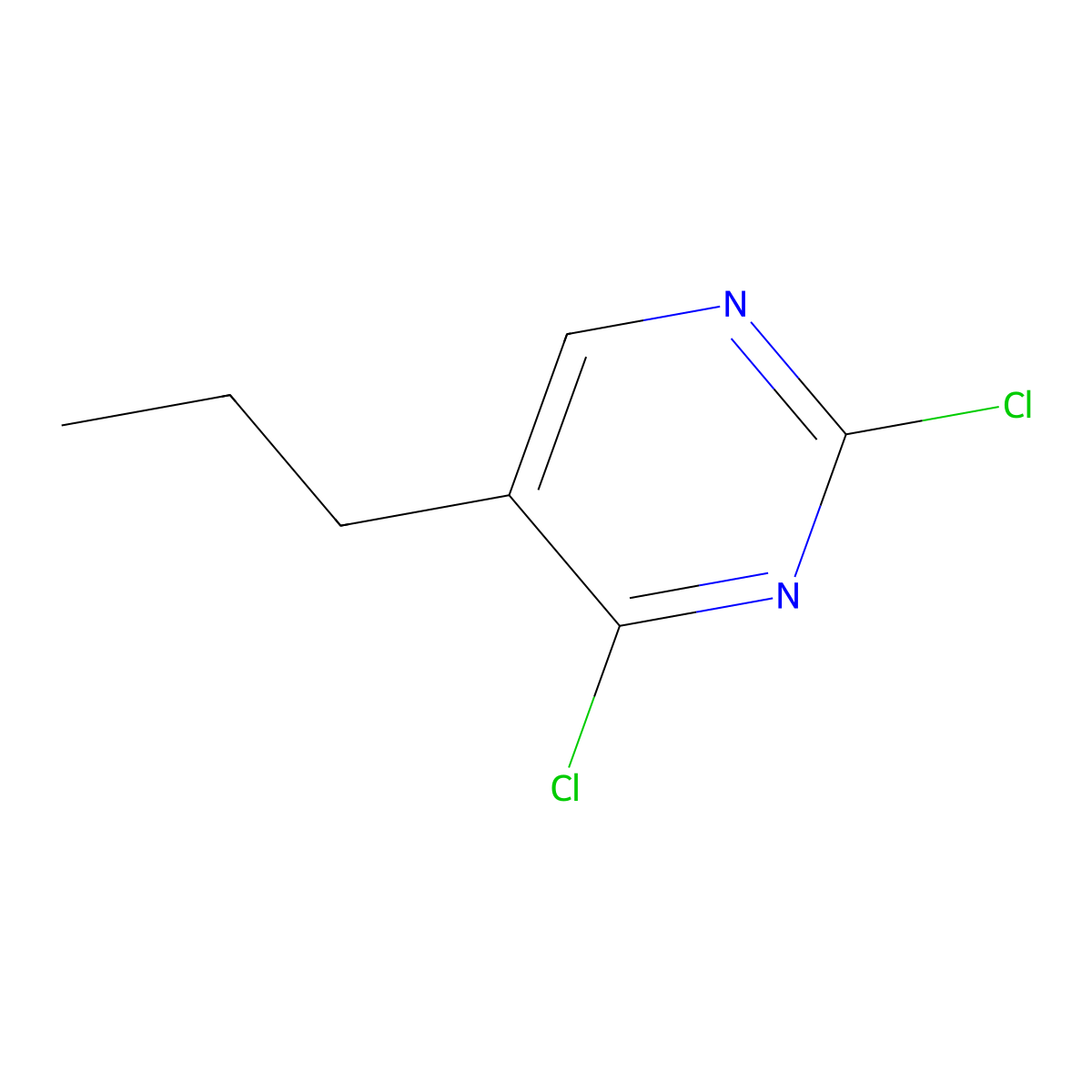 2,4-Dichloro-5-(n-propyl)pyrimidine molecular structure, CAS 145729-61-9