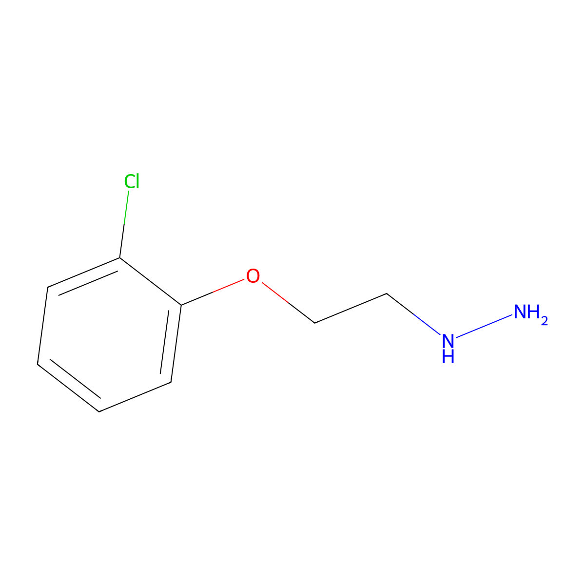 [2-(2-Chlorophenoxy)ethyl]hydrazine molecular structure, CAS 14573-11-6