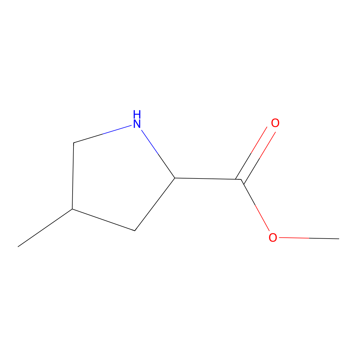 (2S,4S)-Methyl 4-methylpyrrolidine-2-carboxylate molecular structure, CAS 145730-69-4