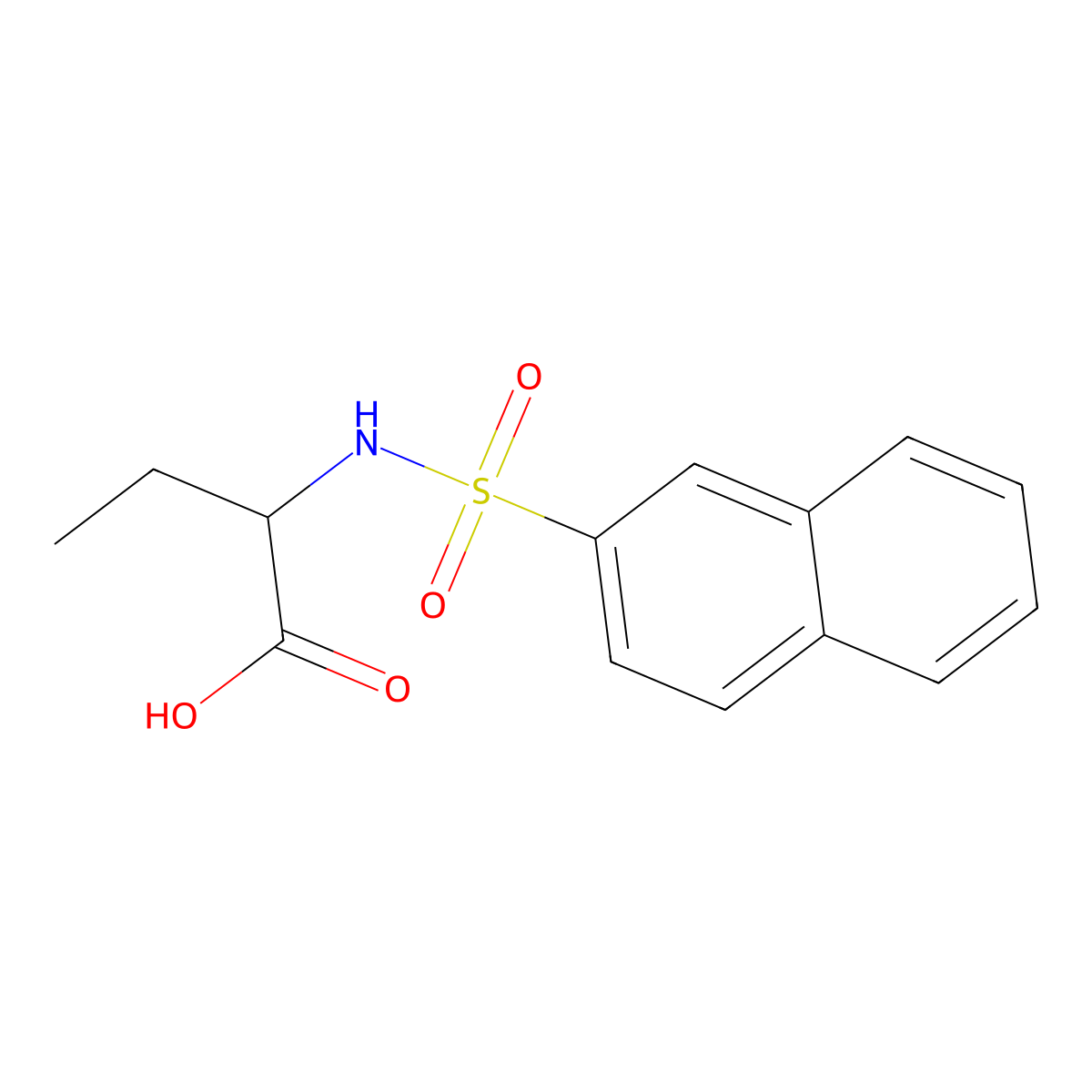 2-(Naphthalene-2-sulfonylamino)butyric acid molecular structure, CAS 145730-98-9