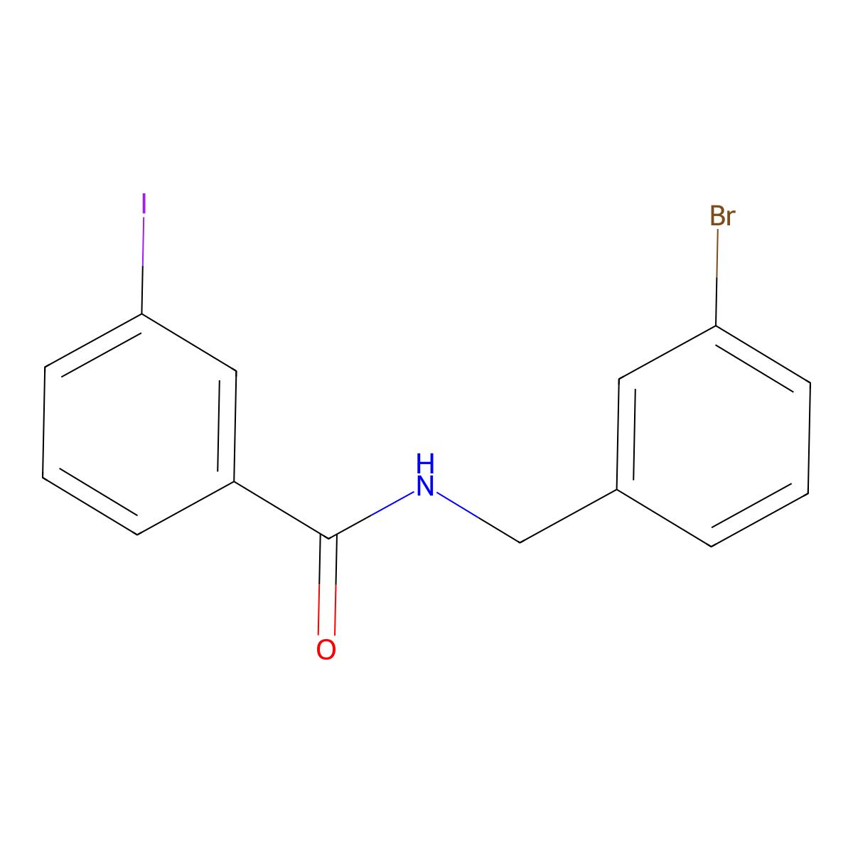 N-[(3-bromophenyl)methyl]-3-iodobenzamide molecular structure, CAS 1457300-45-6