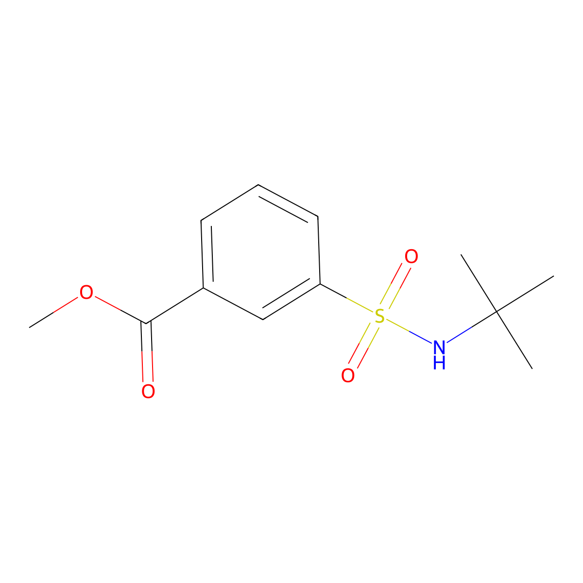 Methyl 3-(tert-butylsulfamoyl)benzoate molecular structure, CAS 1457311-34-0
