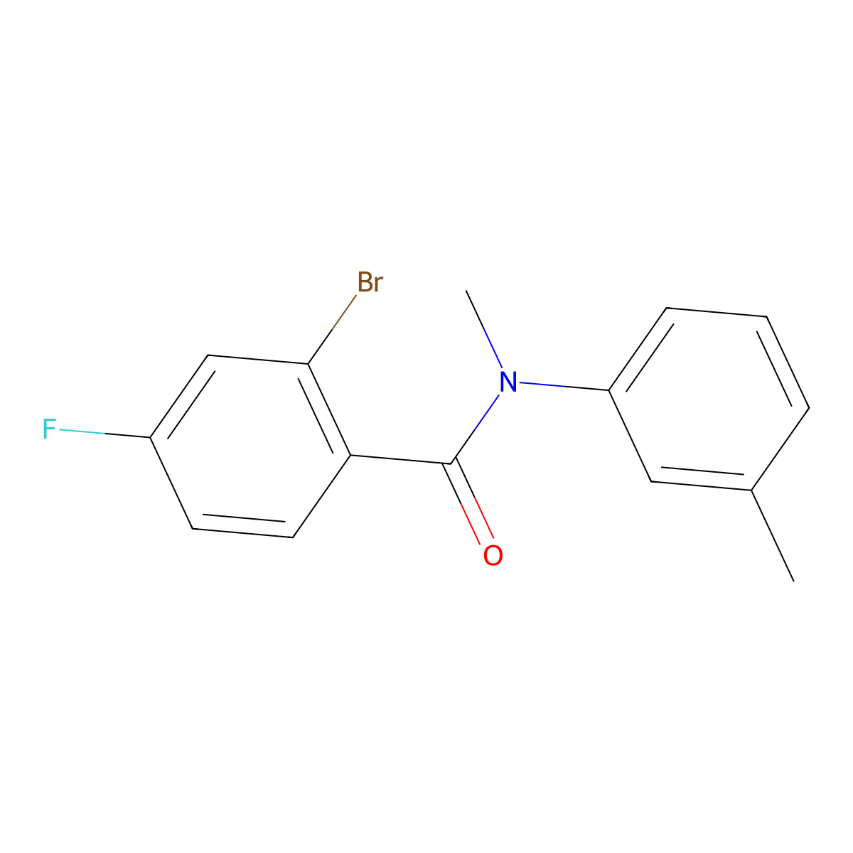 2-bromo-4-fluoro-N-methyl-N-(3-methylphenyl)benzamide molecular structure, CAS 1457312-39-8