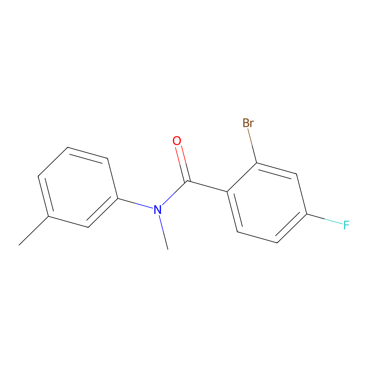 2-bromo-4-fluoro-N-methyl-N-(3-methylphenyl)benzamide molecular structure, CAS 1457312-39-8