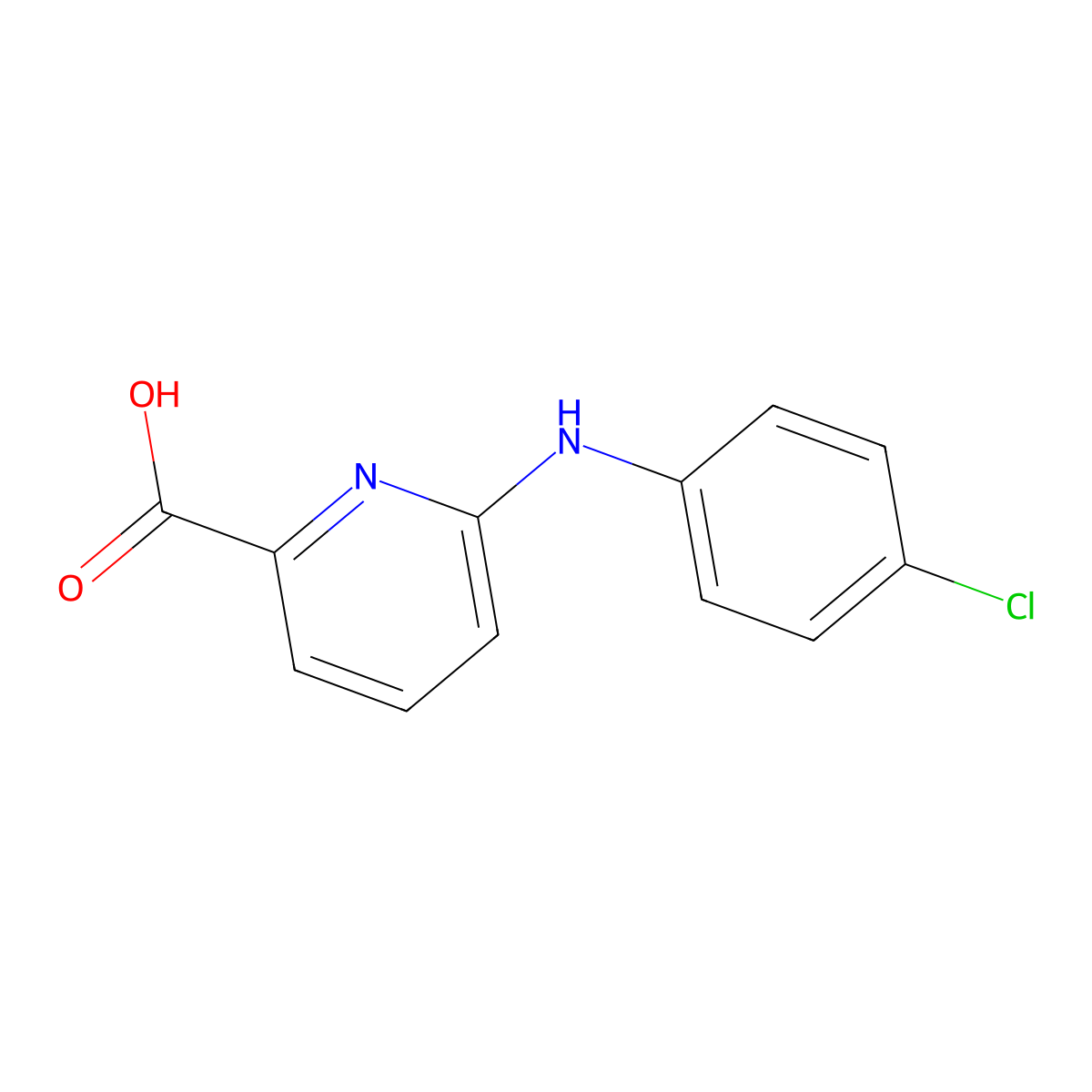 6-((4-Chlorophenyl)amino)picolinic acid molecular structure, CAS 1457326-69-0