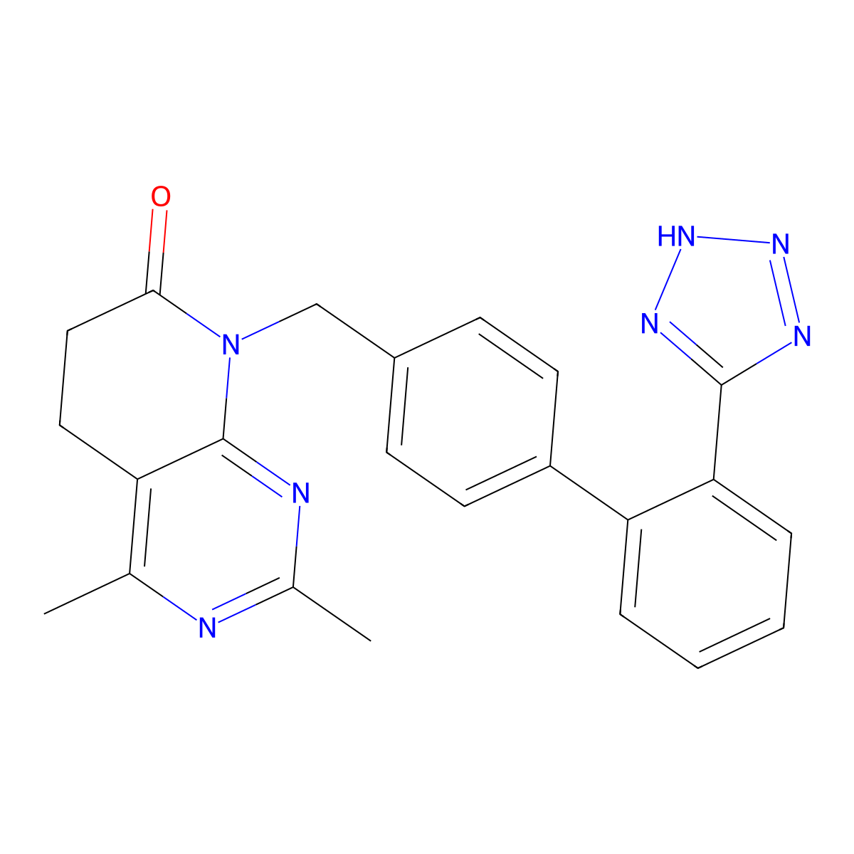 Tasosartan molecular structure, CAS 145733-36-4