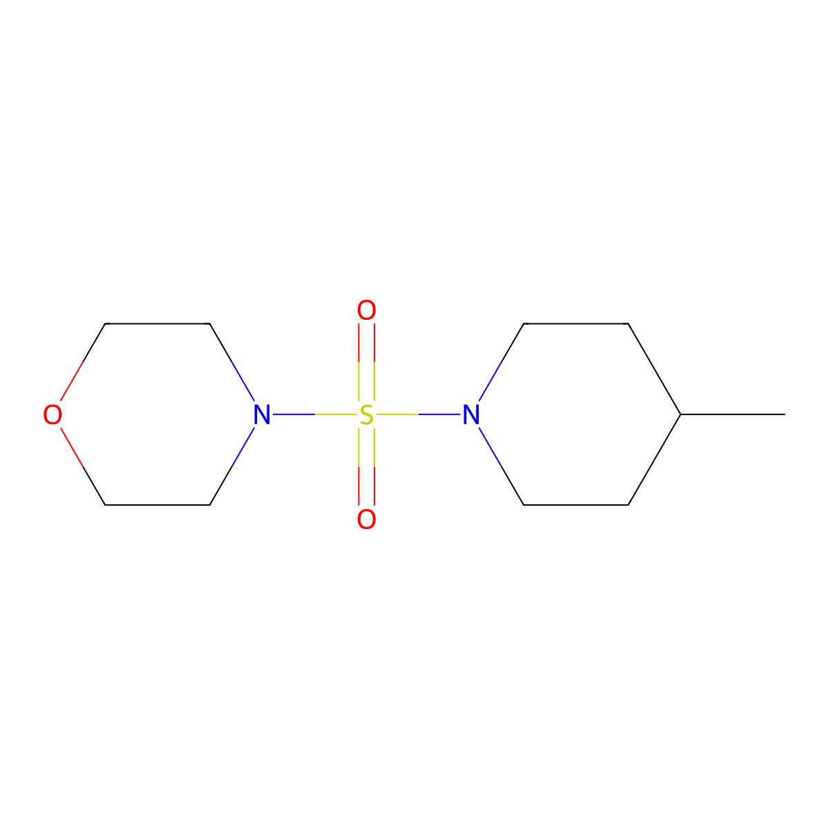 4-[(4-Methylpiperidin-1-yl)sulfonyl]morpholine molecular structure, CAS 1457343-50-8