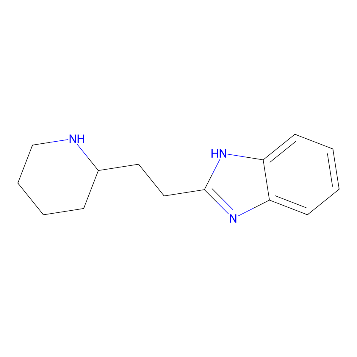 2-(2-(Piperidin-2-yl)ethyl)-1h-benzo[d]imidazole molecular structure, CAS 1457357-28-6