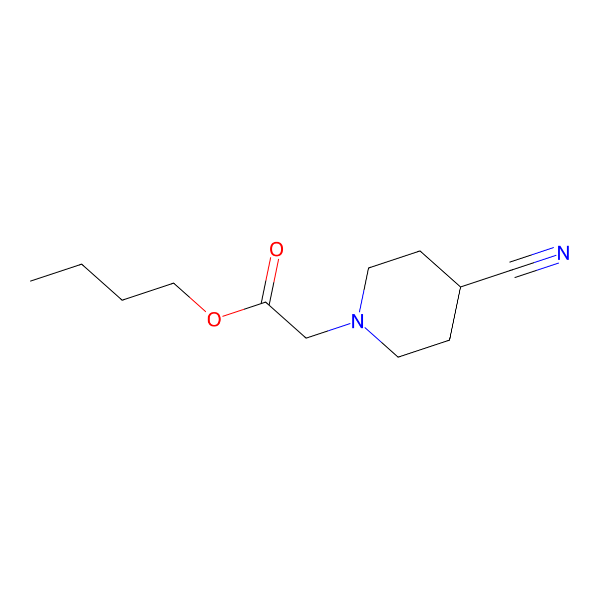 Butyl 2-(4-cyanopiperidin-1-yl)acetate molecular structure, CAS 1457358-72-3