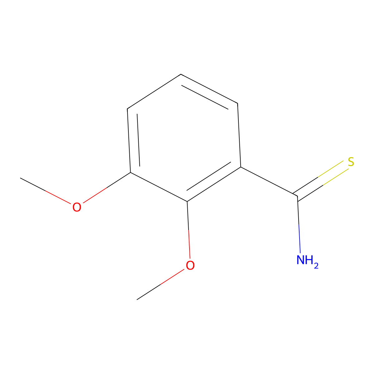 2,3-Dimethoxythiobenzamide molecular structure, CAS 145736-64-7