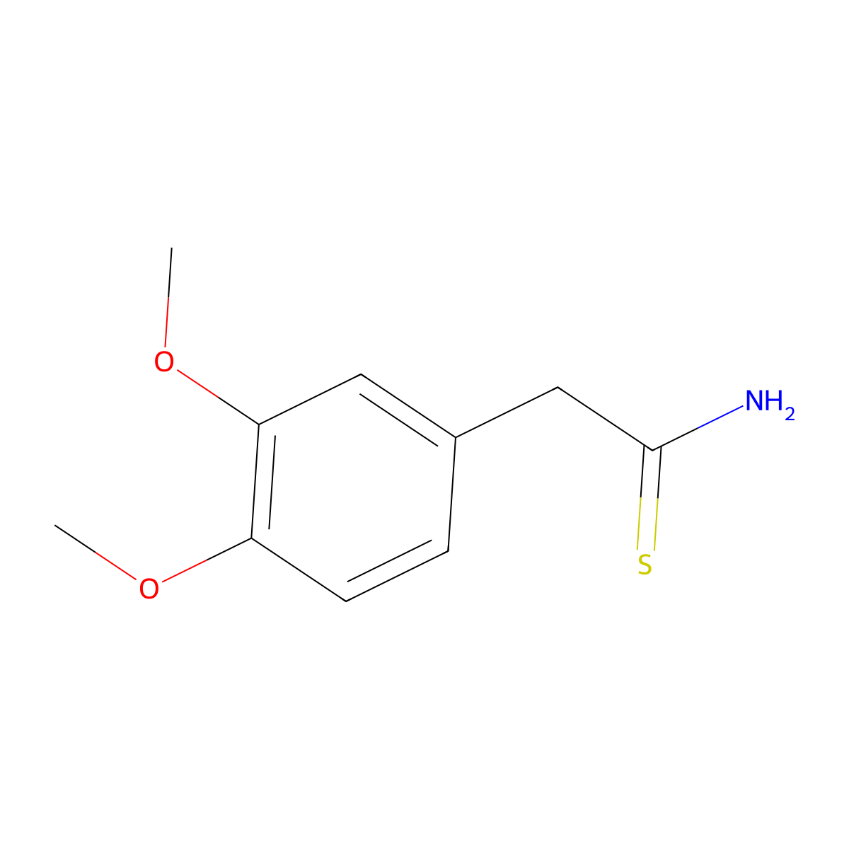 2-(3,4-Dimethoxyphenyl)ethanethioamide molecular structure, CAS 145736-65-8