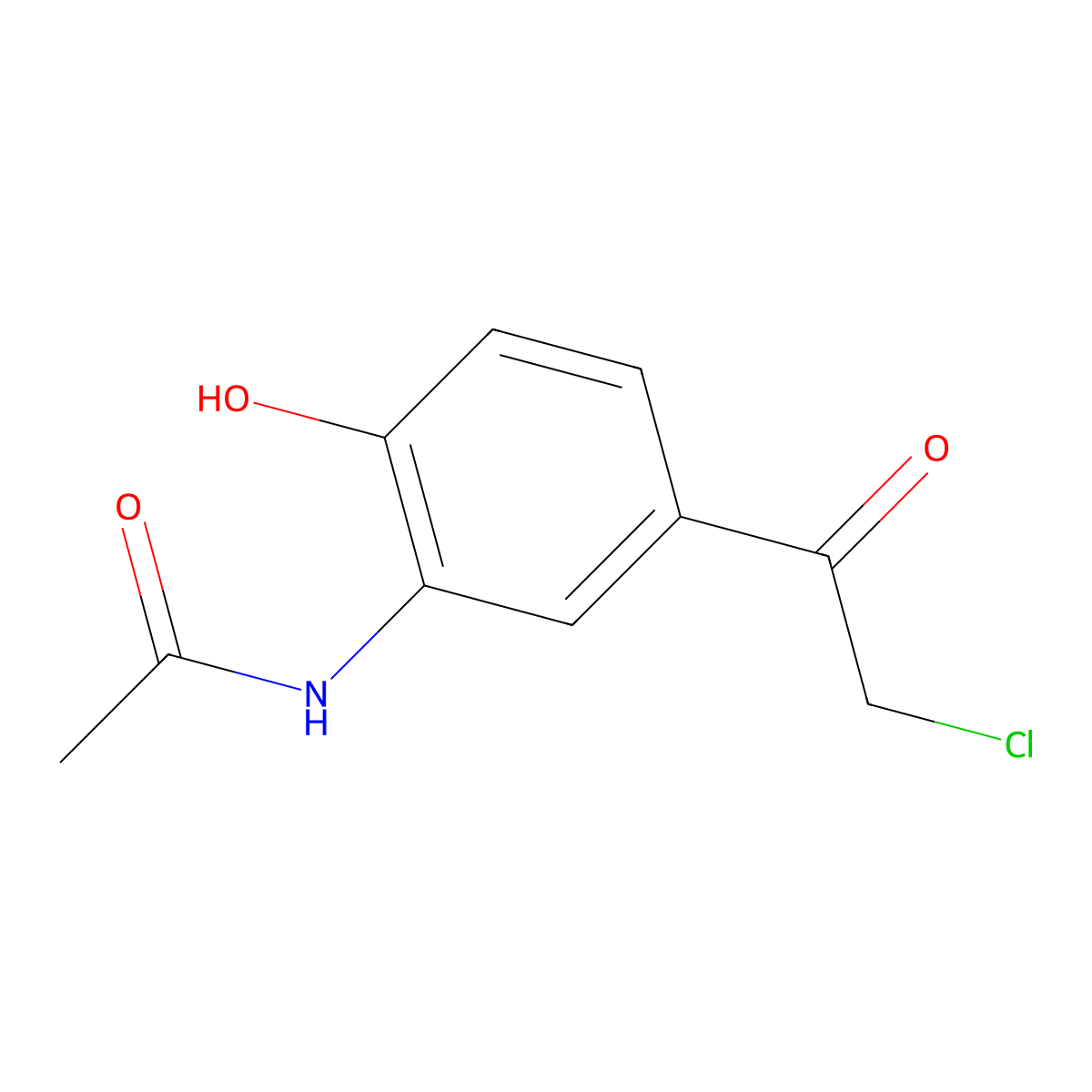 N-[5-(2-chloroacetyl)-2-hydroxyphenyl]acetamide molecular structure, CAS 145736-72-7