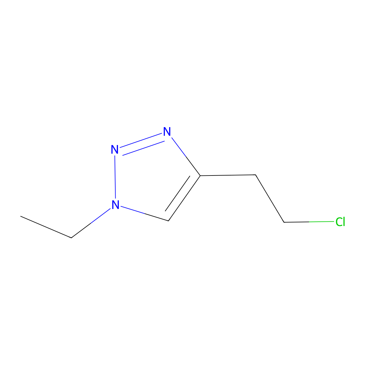 4-(2-chloroethyl)-1-ethyl-1H-1,2,3-triazole molecular structure, CAS 1457361-80-6