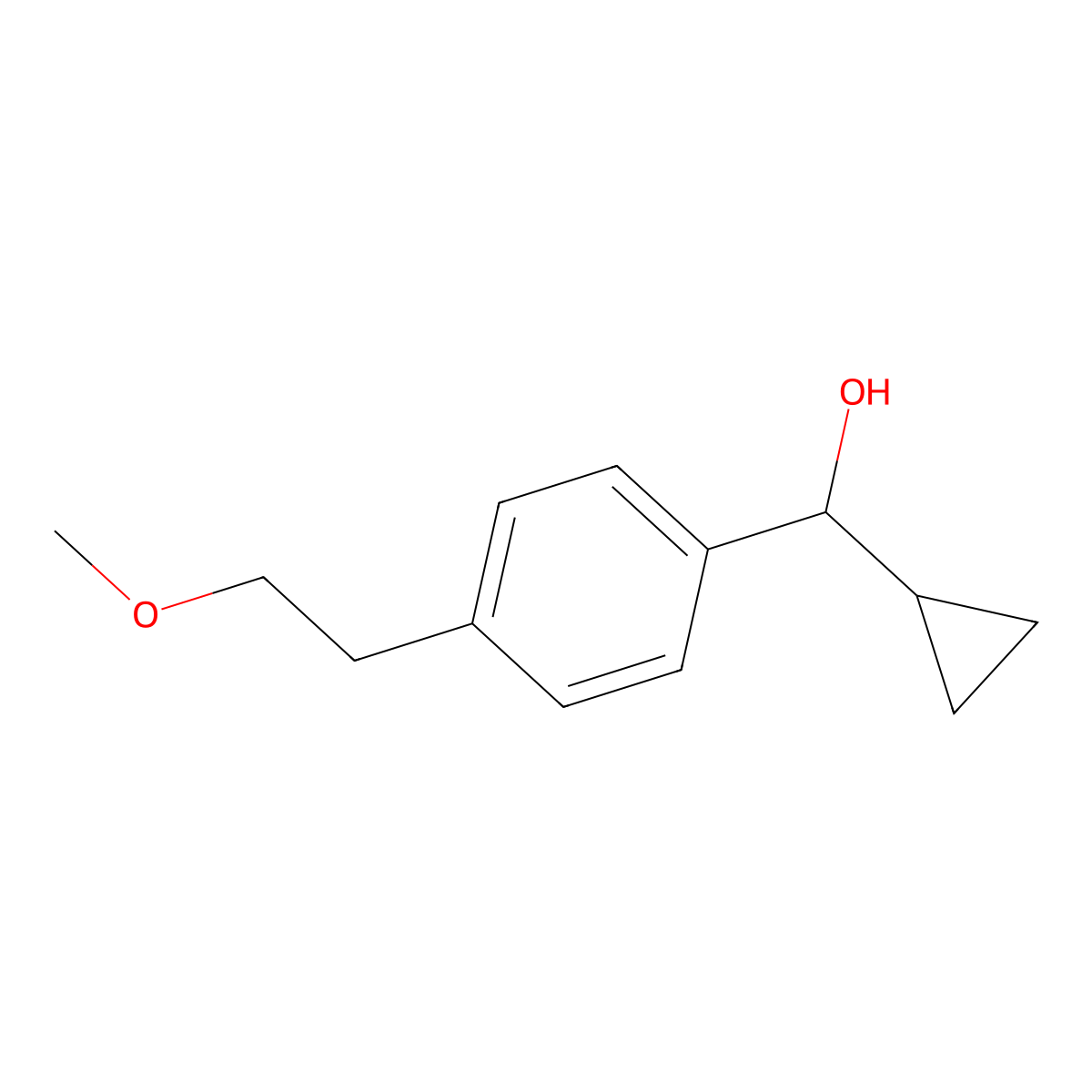 alpha-Cyclopropyl-4-(2-methoxyethyl)benZenemethanol molecular structure, CAS 1457369-53-7