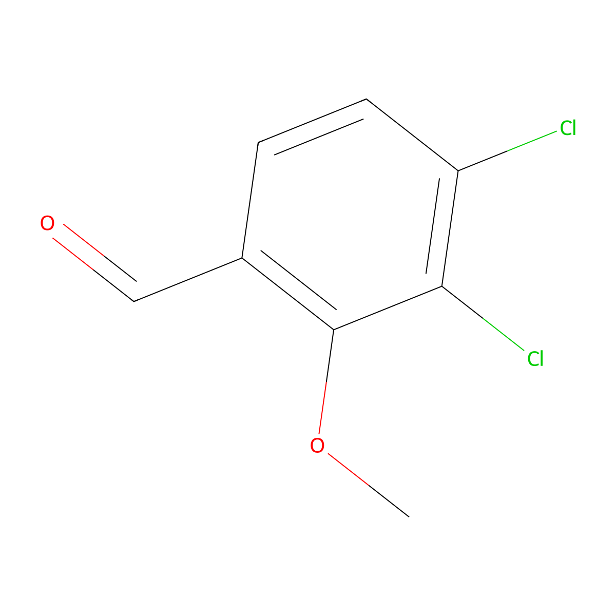 3,4-Dichloro-2-methoxybenzaldehyde molecular structure, CAS 145742-36-5