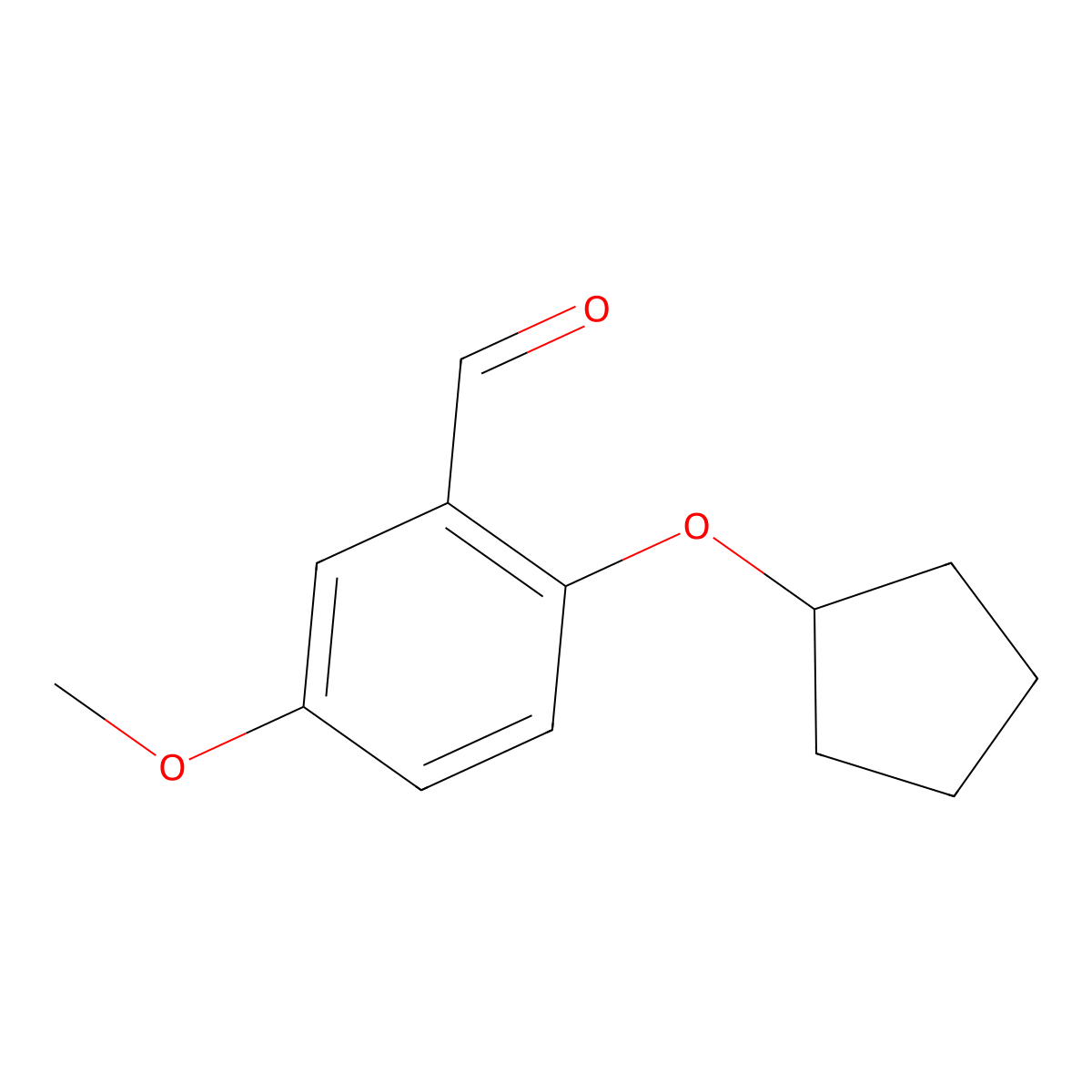 2-(Cyclopentyloxy)-5-methoxybenzaldehyde molecular structure, CAS 145742-39-8