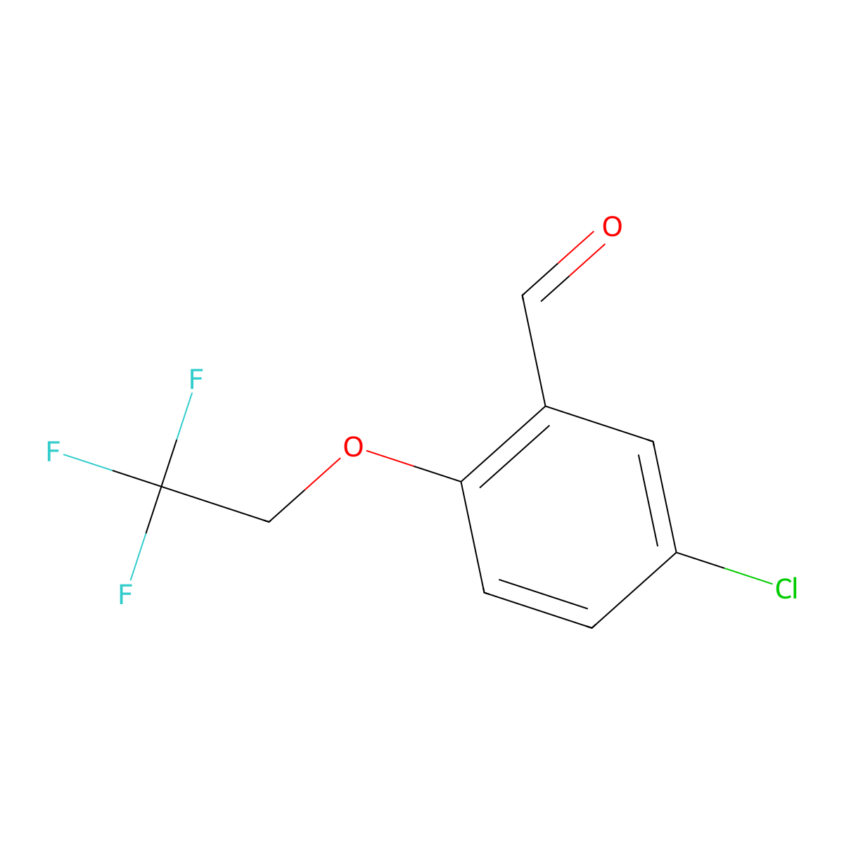 5-Chloro-2-(2,2,2-trifluoroethoxy)benzaldehyde molecular structure, CAS 145742-44-5