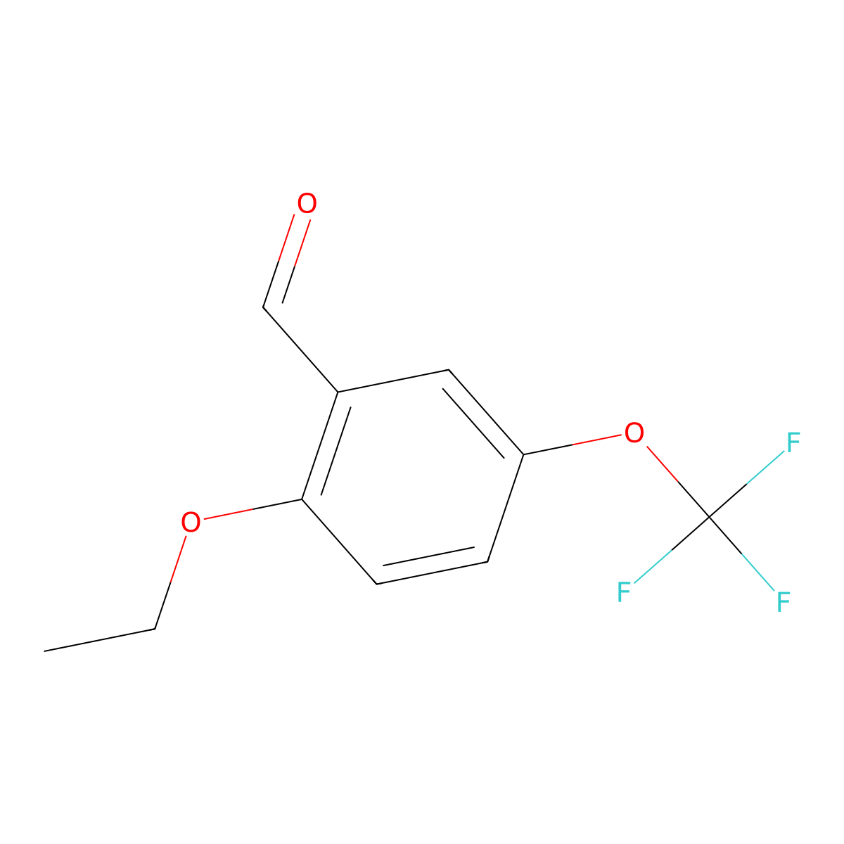 2-Ethoxy-5-(trifluoromethoxy)benzaldehyde molecular structure, CAS 145742-62-7