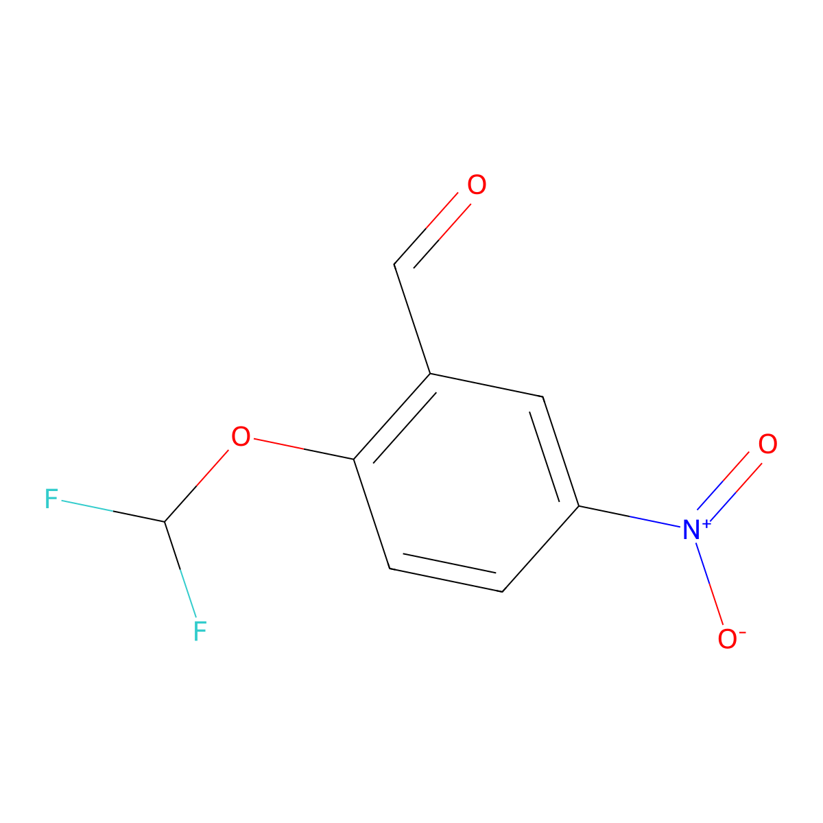 2-(Difluoromethoxy)-5-nitrobenzaldehyde molecular structure, CAS 145742-63-8