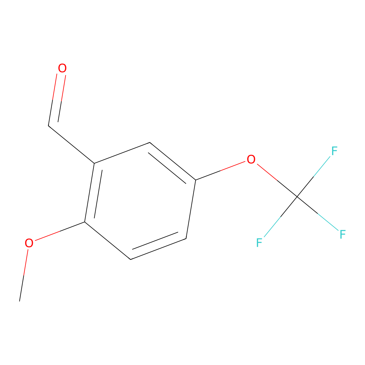 2-Methoxy-5-(trifluoromethoxy)benzaldehyde molecular structure, CAS 145742-65-0