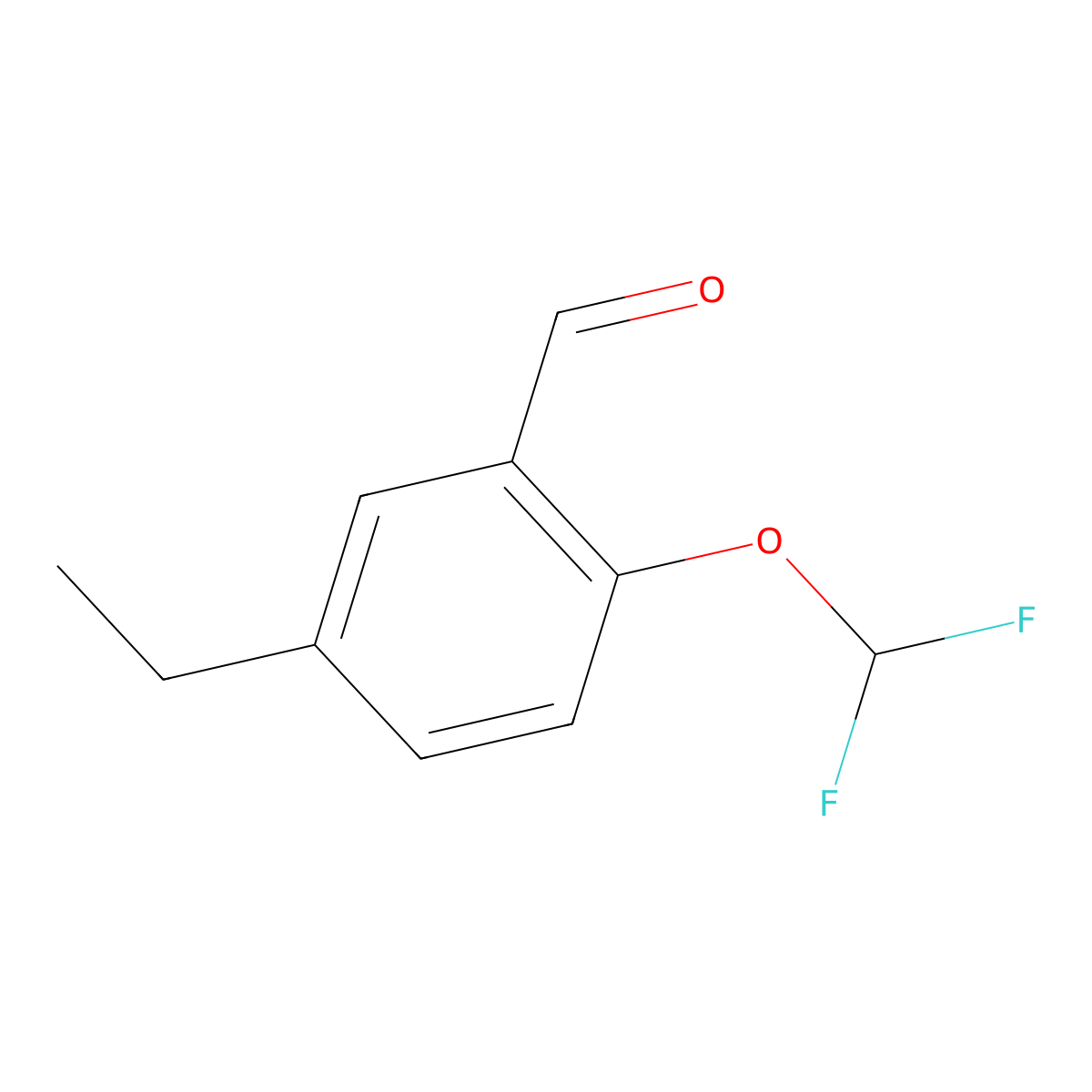 2-(Difluoromethoxy)-5-ethylbenzaldehyde molecular structure, CAS 145742-67-2