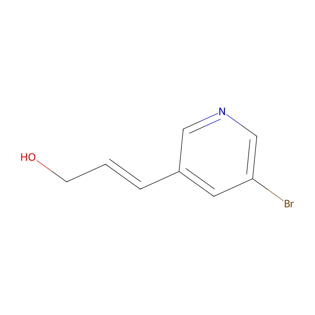 3-(5-Bromopyridin-3-yl)prop-2-en-1-ol molecular structure, CAS 145743-87-9