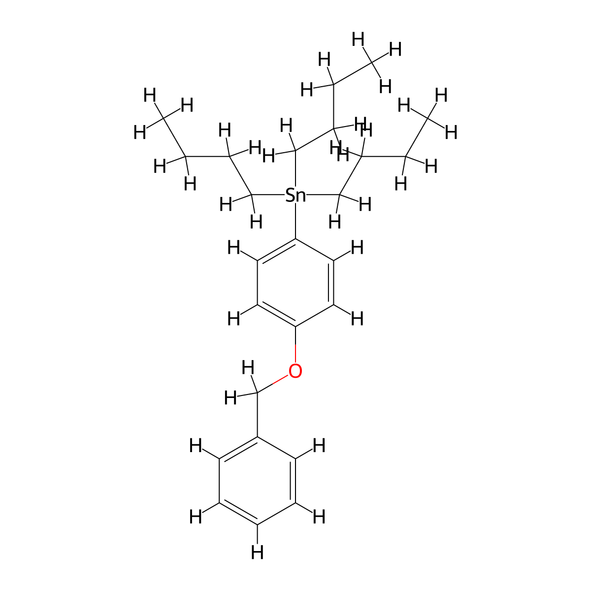 (4-Benzyloxyphenyl)tributylstannane molecular structure, CAS 145745-05-7