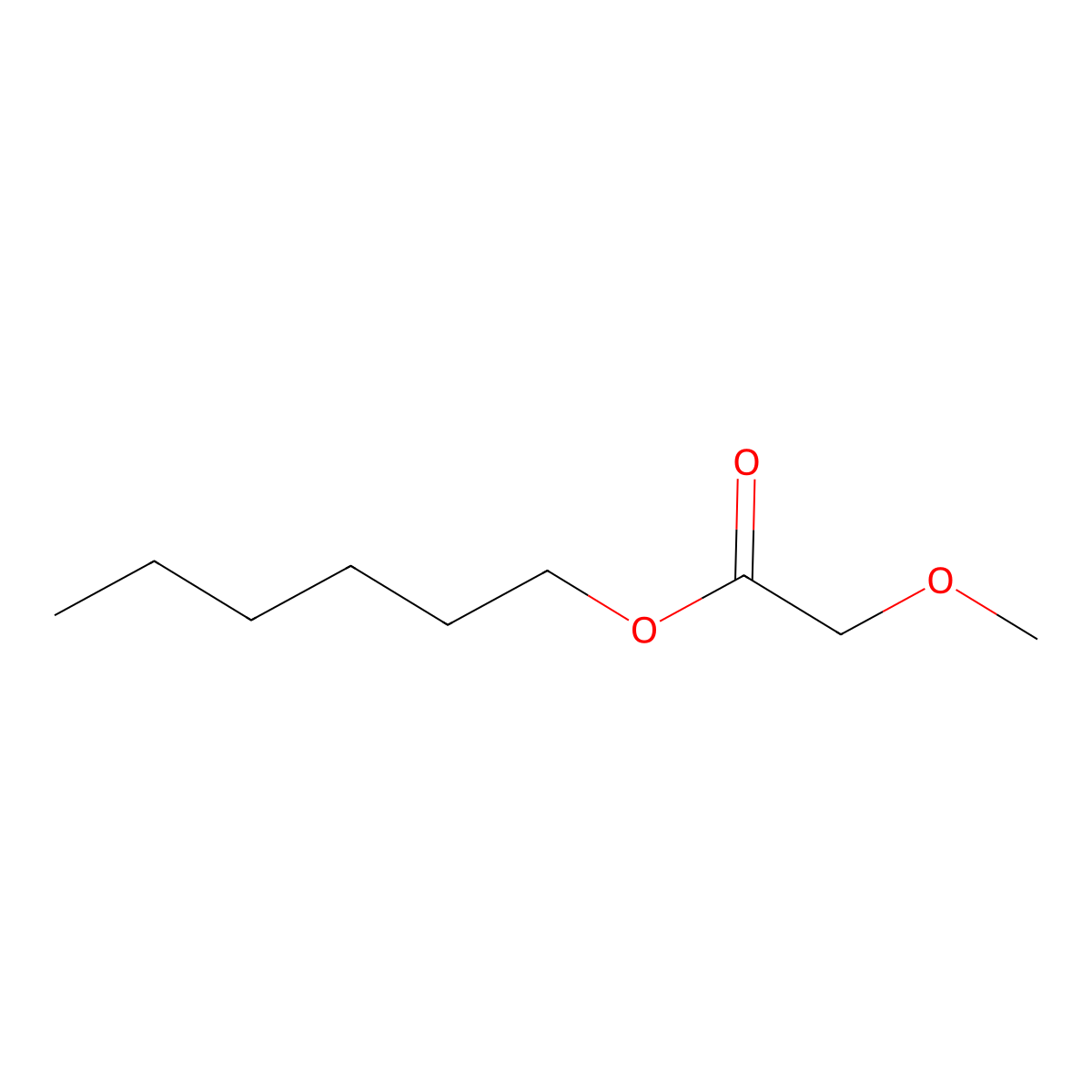 Hexyl 2-methoxyacetate molecular structure, CAS 145747-16-6