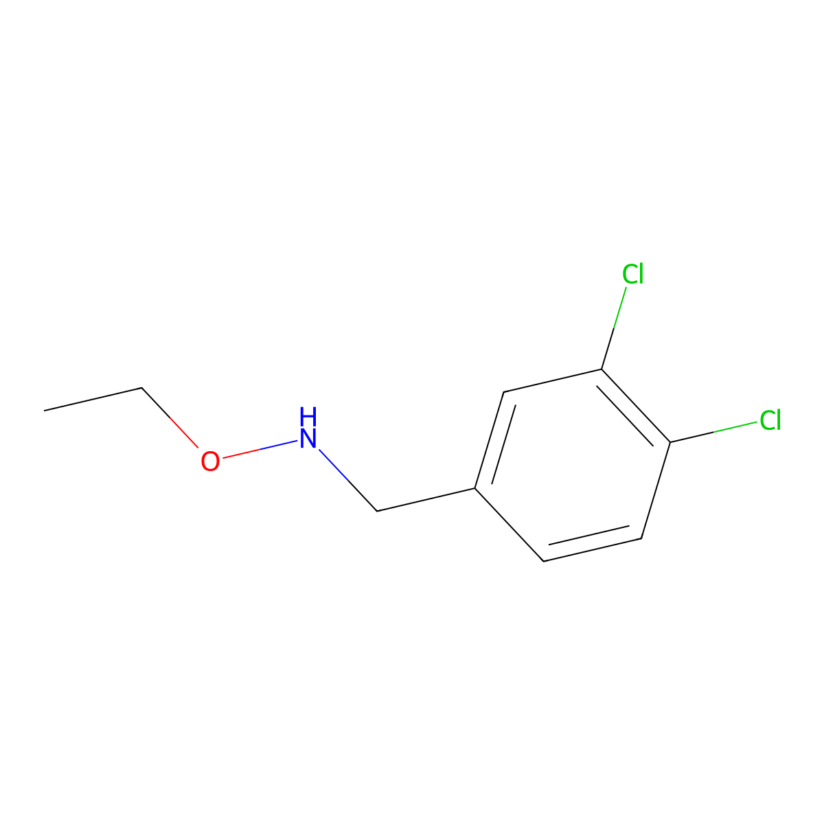 N-(3,4-Dichlorobenzyl)-O-ethylhydroxylamine molecular structure, CAS 1457472-77-3