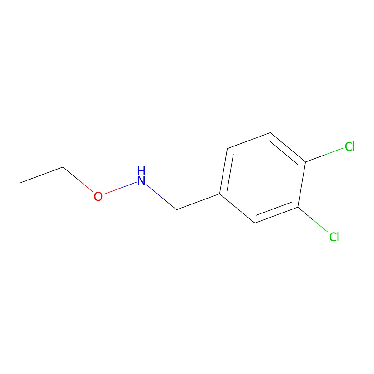 N-(3,4-Dichlorobenzyl)-O-ethylhydroxylamine molecular structure, CAS 1457472-77-3