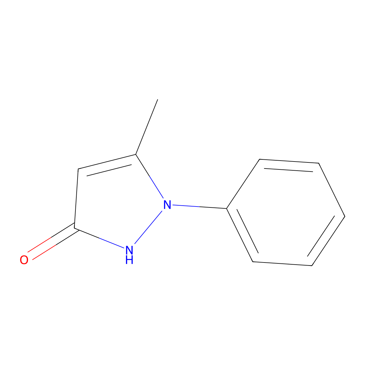 5-Methyl-1-phenyl-1H-pyrazol-3-ol molecular structure, CAS 14575-62-3