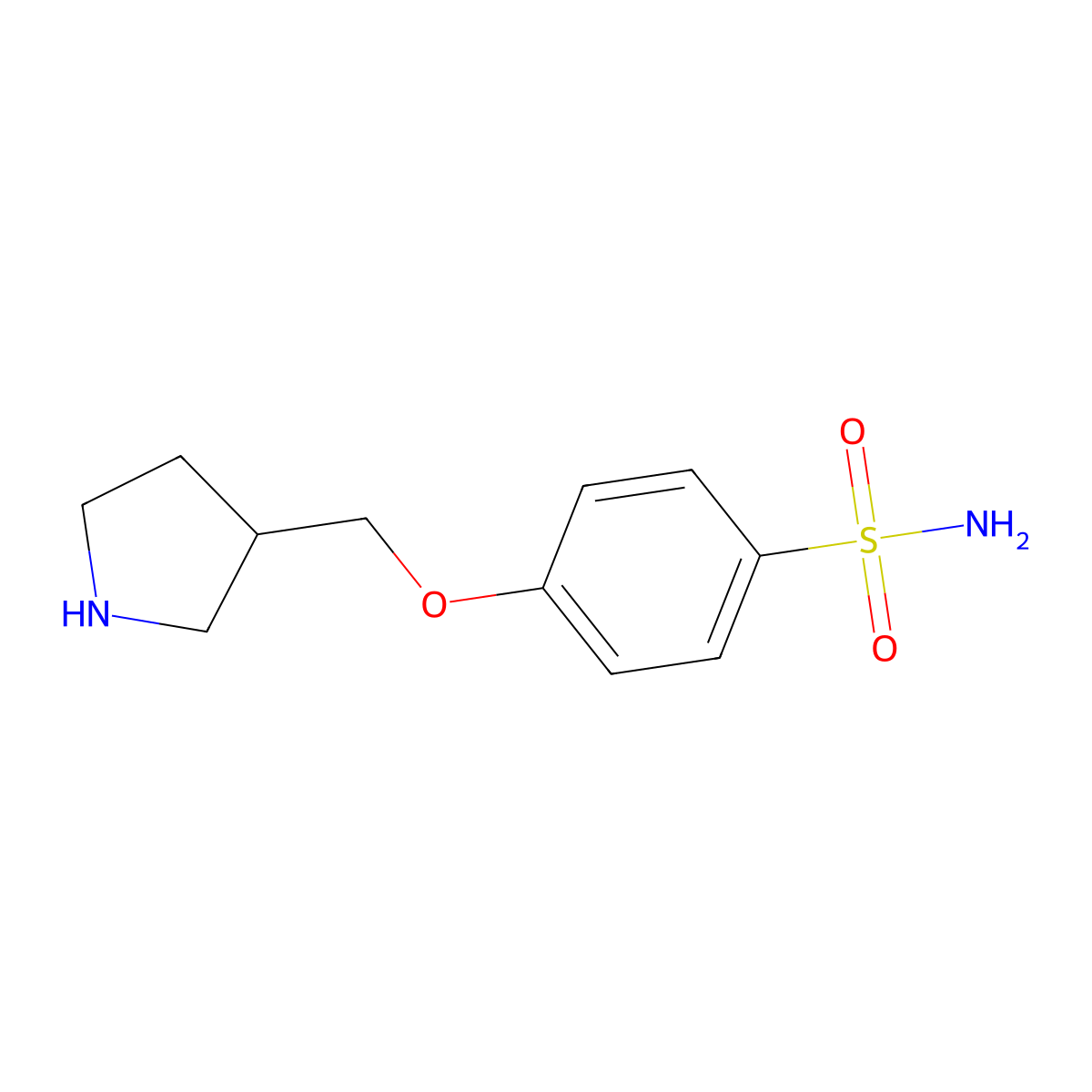 4-(Pyrrolidin-3-ylmethoxy)benzene-1-sulfonamide molecular structure, CAS 1457531-11-1