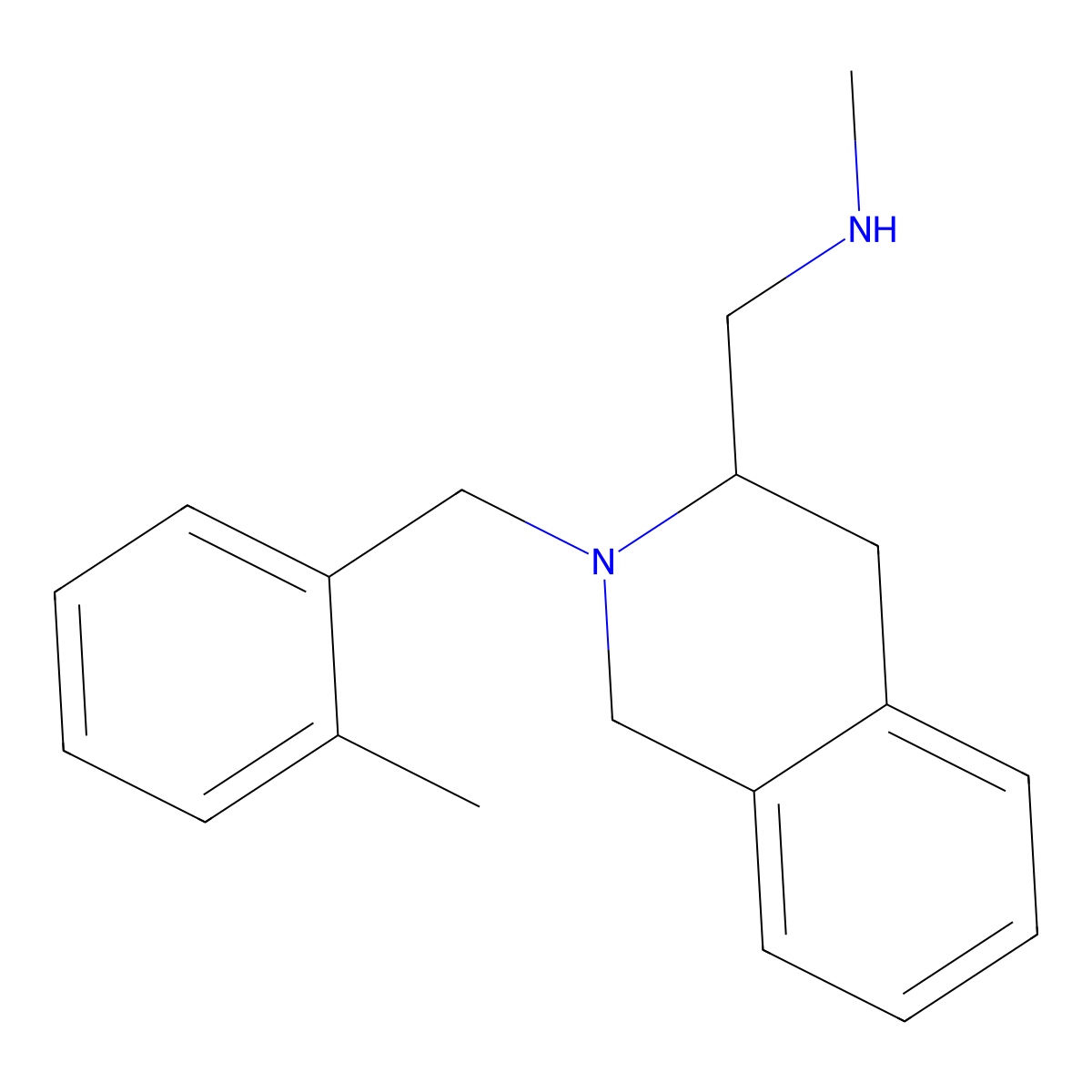 Methyl({2-[(2-methylphenyl)methyl]-1,2,3,4-tetrahydroisoquinolin-3-yl}methyl)amine molecular structure, CAS 1457531-32-6