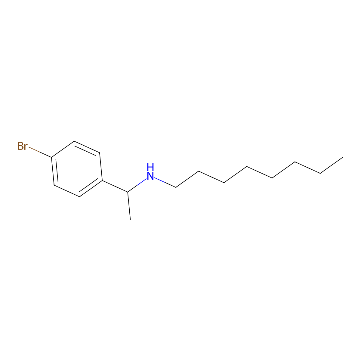 [1-(4-Bromophenyl)ethyl](octyl)amine molecular structure, CAS 1457577-85-3