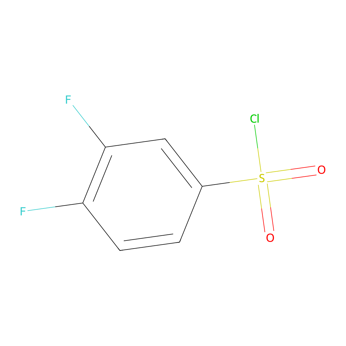 3,4-Difluorobenzene-1-sulfonyl chloride molecular structure, CAS 145758-05-0