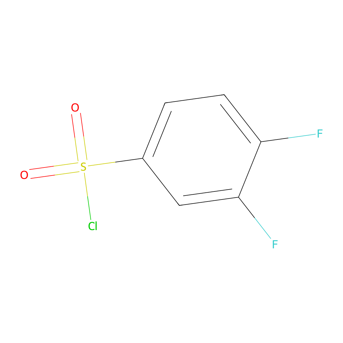 3,4-Difluorobenzene-1-sulfonyl chloride molecular structure, CAS 145758-05-0