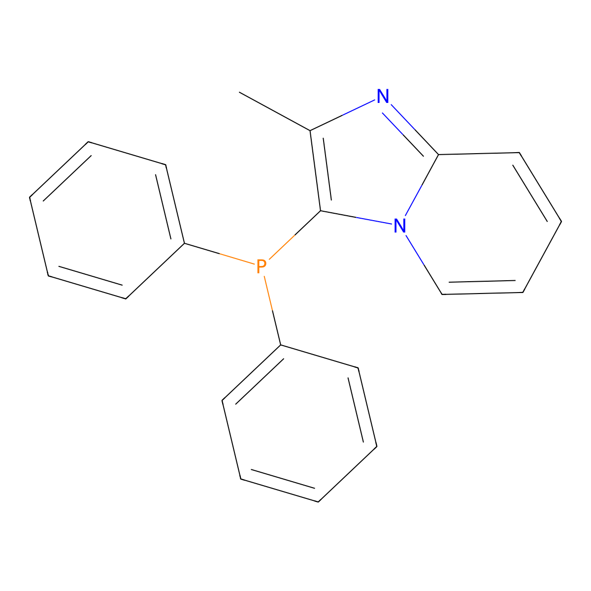3-(Diphenylphosphino)-2-methylimidazo[1,2-a]pyridine molecular structure, CAS 145758-54-9